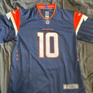 Men’s Navy and Orange Denver Broncos Bo Nix Jersey